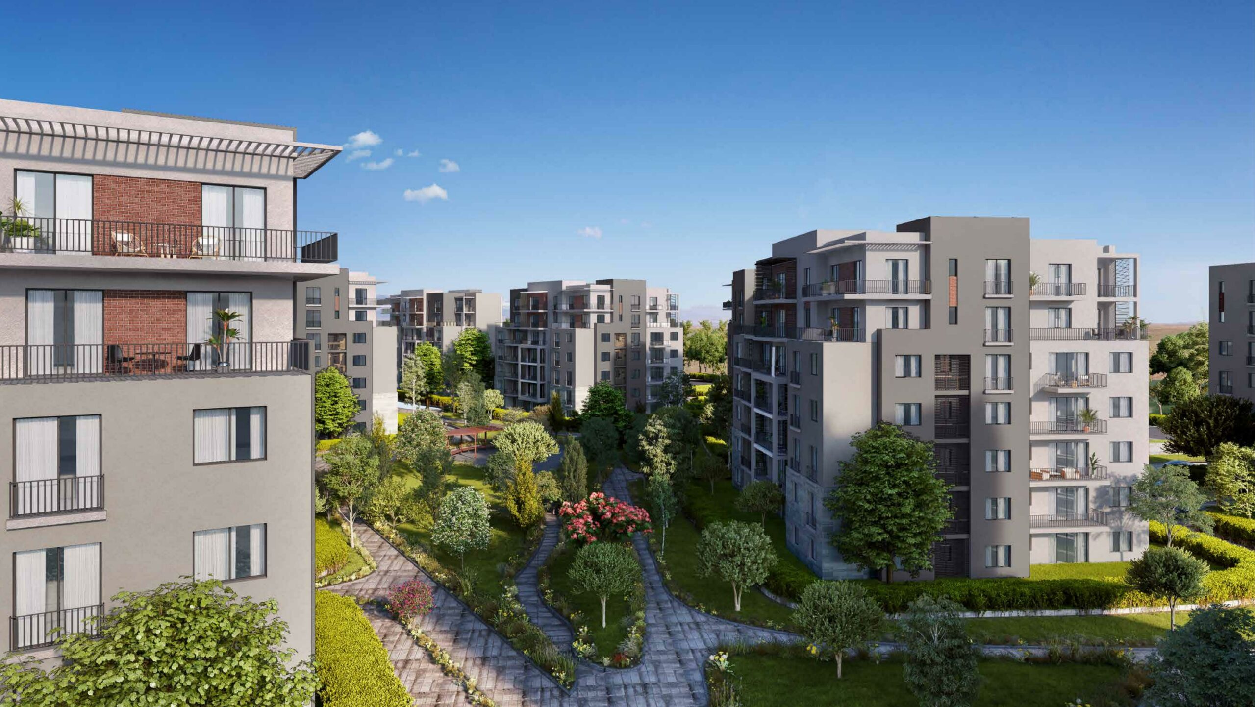 شقة للبيع في ديستريكت 5 غرفتين في جنوب القاهره الجديده من مراكز للتطوير العقاري